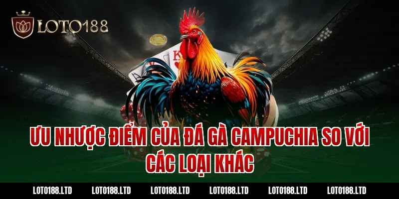 Ưu nhược điểm của đá gà Campuchia so với các loại khác